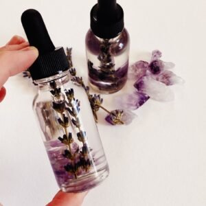 Lavender Amethyst Intention Oil: Crystal Infused Aromatherapy (1 oz)